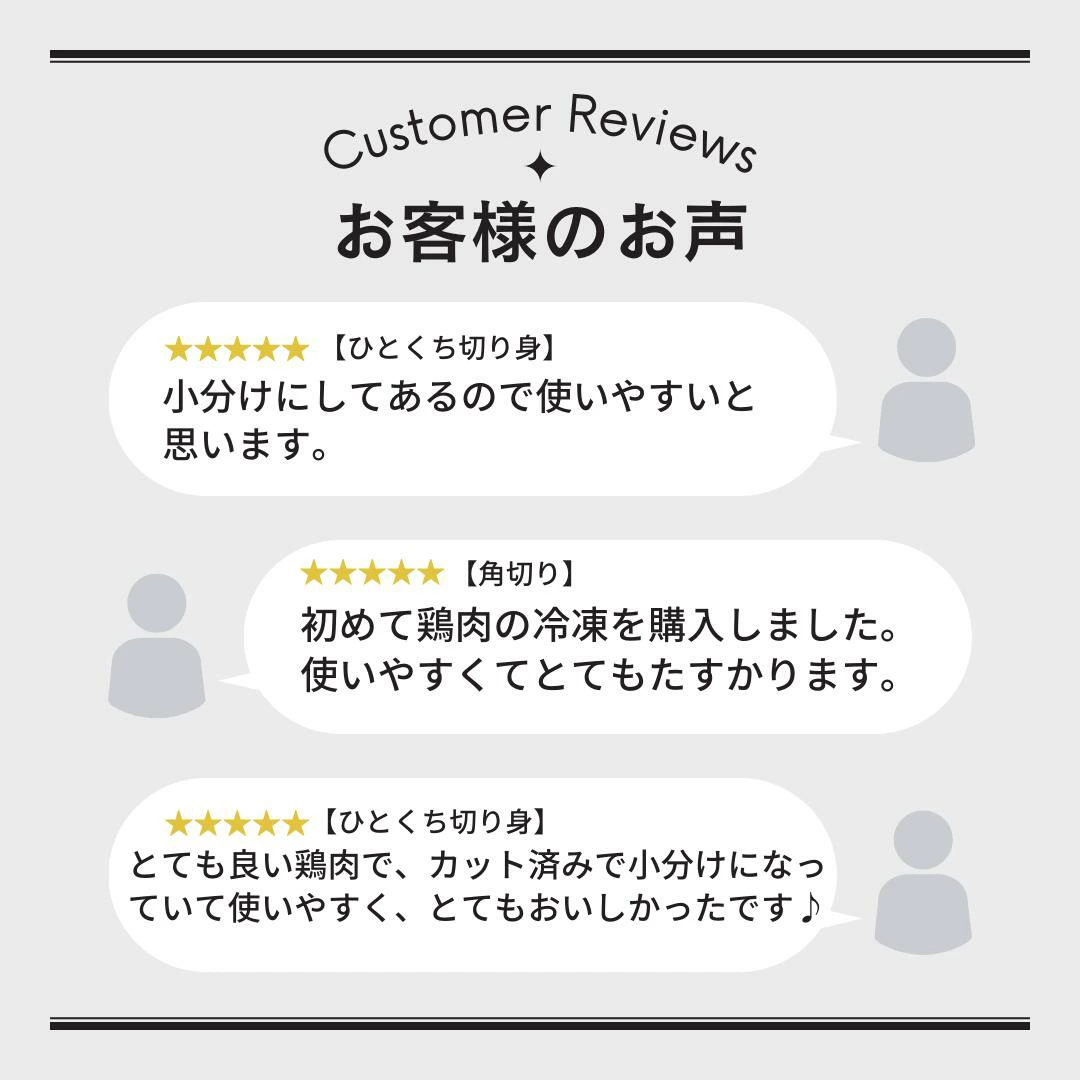 前田かしわ店の若鶏もも肉をご購入いただいたお客様からの高評価レビュー・口コミ